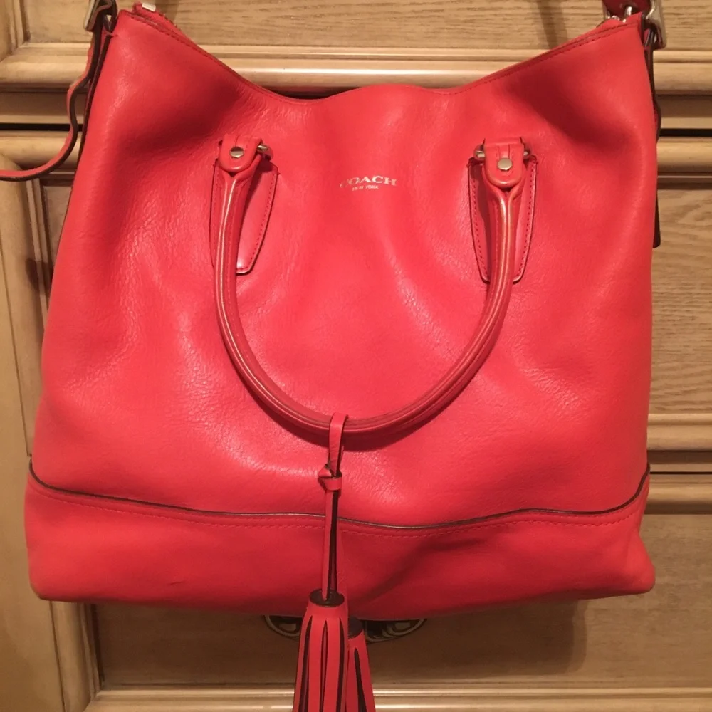 Coach shoulder bag (leather) - Picture 2 of 12